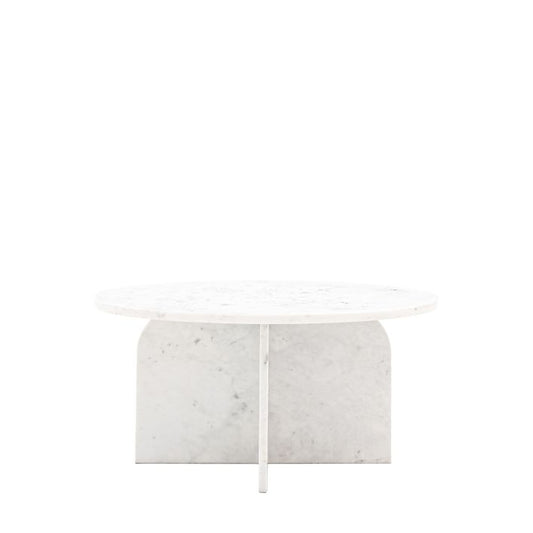 Gallery Direct - Vermont Marble Coffee Table (White)
