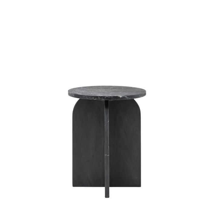 Amalfi Marble Side Table (black)