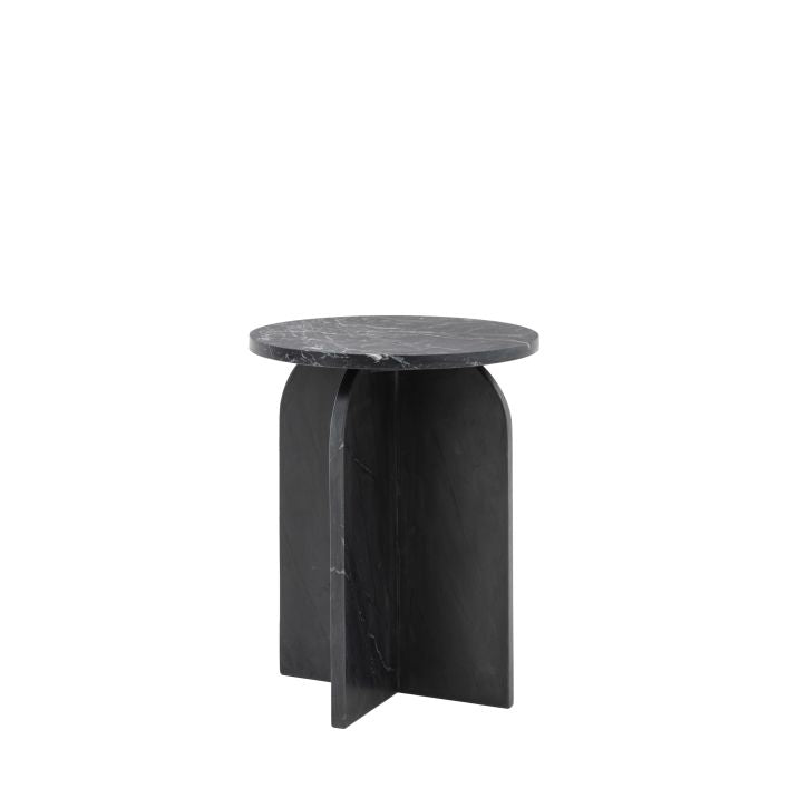 Amalfi Marble Side Table (black)