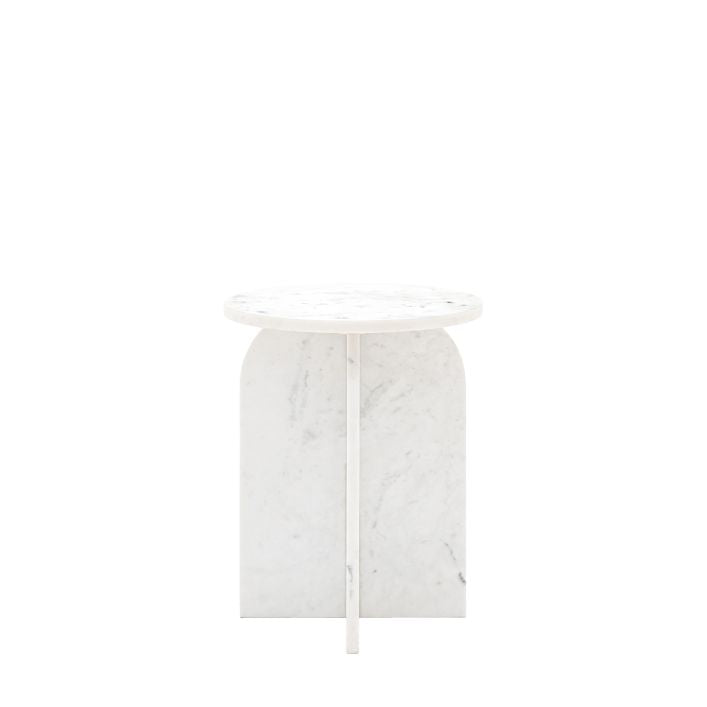 Amalfi Marble Side Table (White)