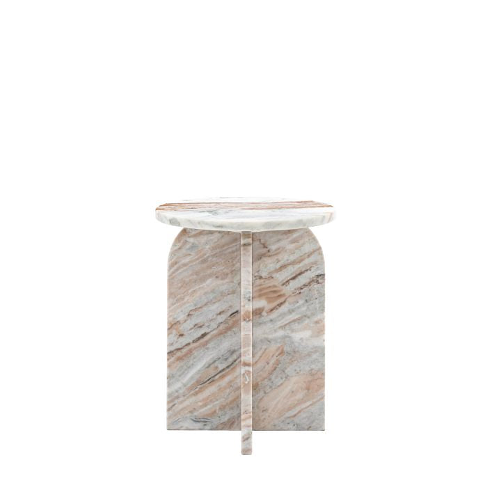 Amalfi Marble Side Table (Natural)