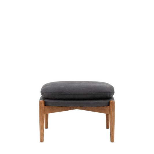 Datsun Footstool Ebony Leather