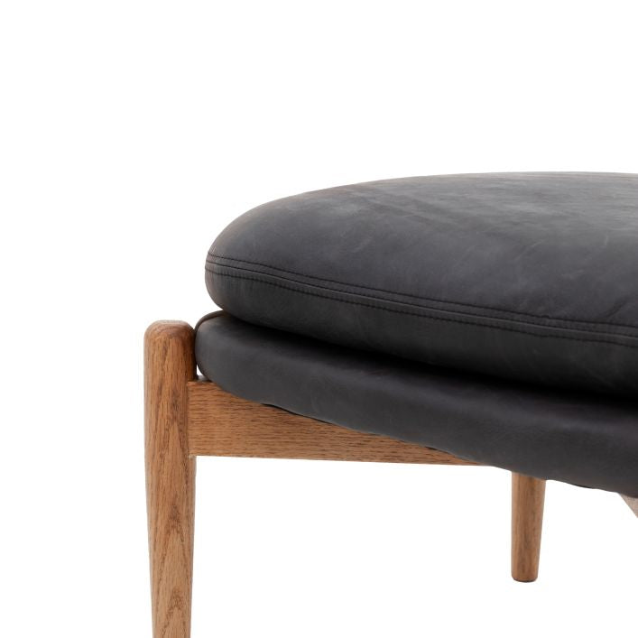 Datsun Footstool Ebony Leather