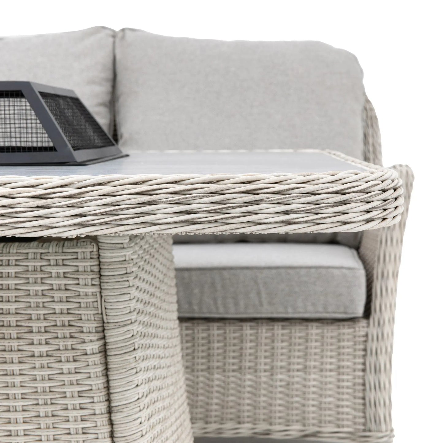 Holton Corner Square Dining Set with Fire Pit