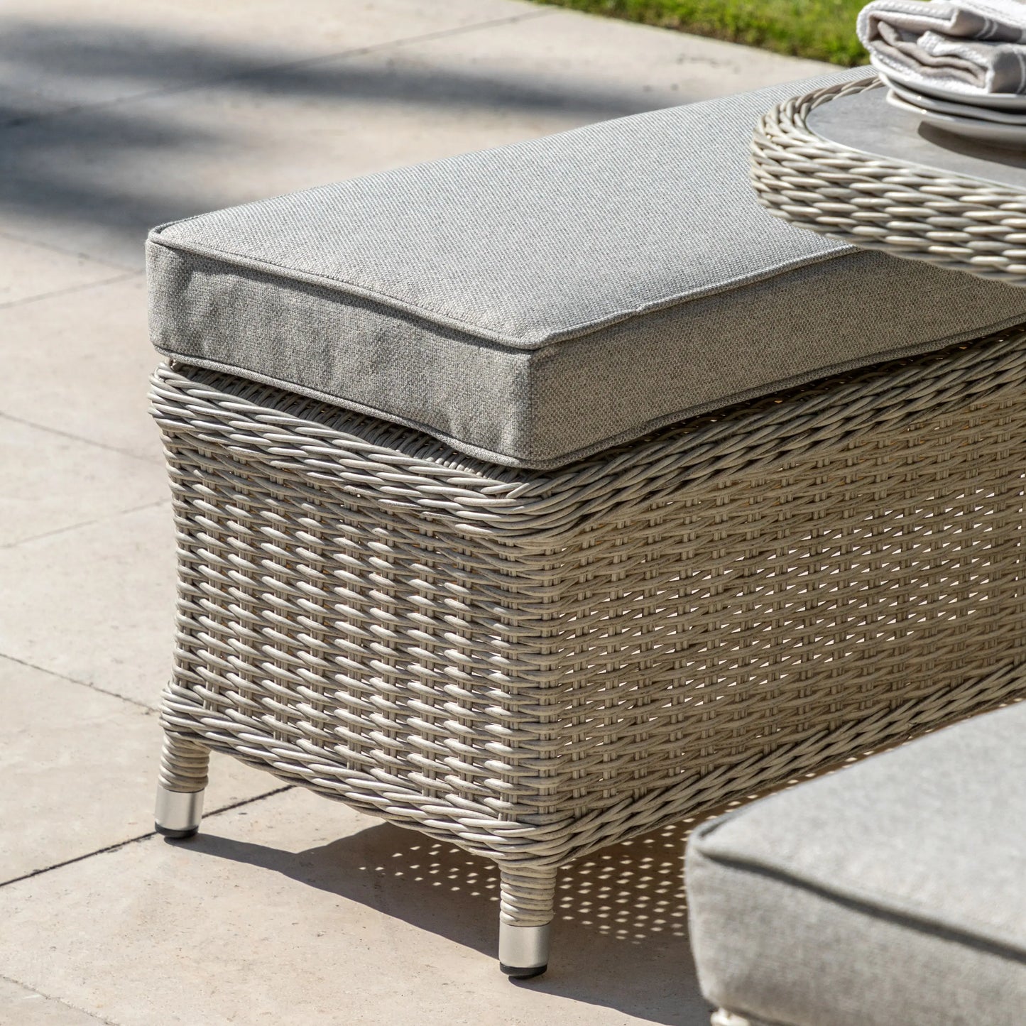 Holton Corner Square Dining Set with Fire Pit