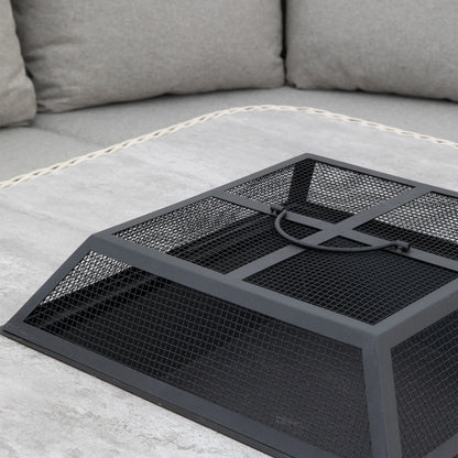 Holton Corner Square Dining Set with Fire Pit