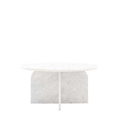 Gallery Direct - Vermont Marble Coffee Table (White)