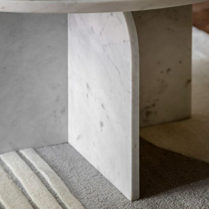 Gallery Direct - Vermont Marble Coffee Table (White)