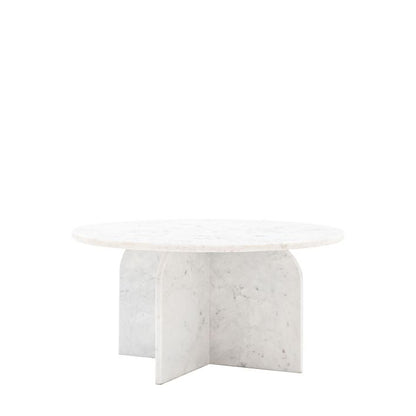 Gallery Direct - Vermont Marble Coffee Table (White)