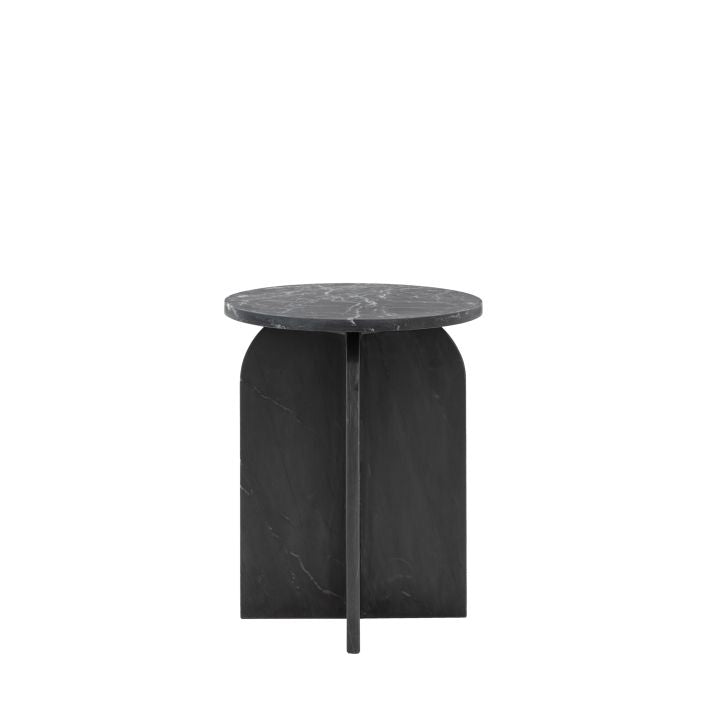 Amalfi Marble Side Table (black)