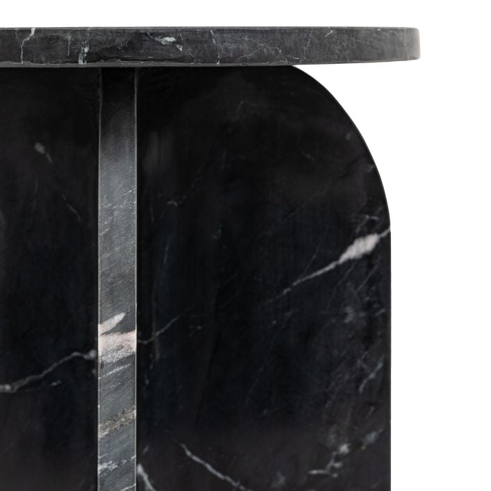 Amalfi Marble Side Table (black)