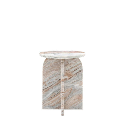 Amalfi Marble Side Table (Natural)