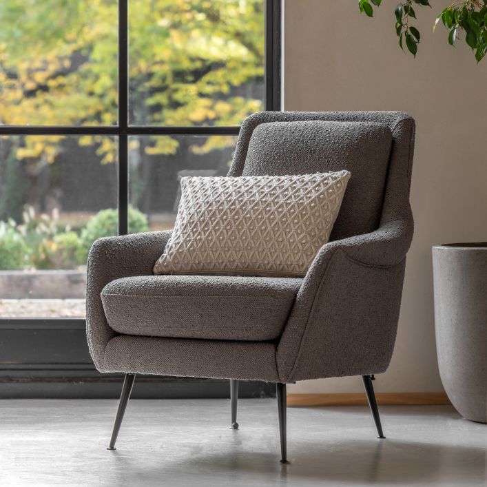 Brompton Grey Fabric Chair