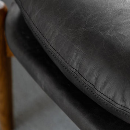 Datsun Footstool Ebony Leather