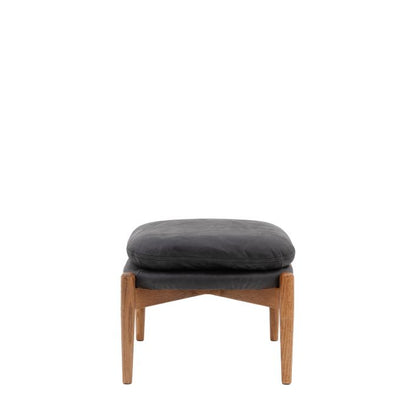 Datsun Footstool Ebony Leather