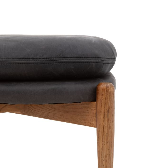 Datsun Footstool Ebony Leather